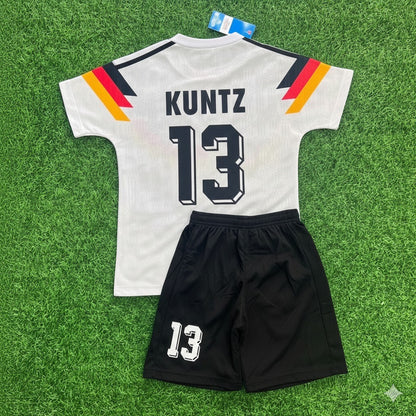 Stefan Kuntz 13- Germany Deutschland Retro Kids 1990 World Cup Jersey - Deutschland Retro Kinder Trikot WM 1990 Soccer Shirt