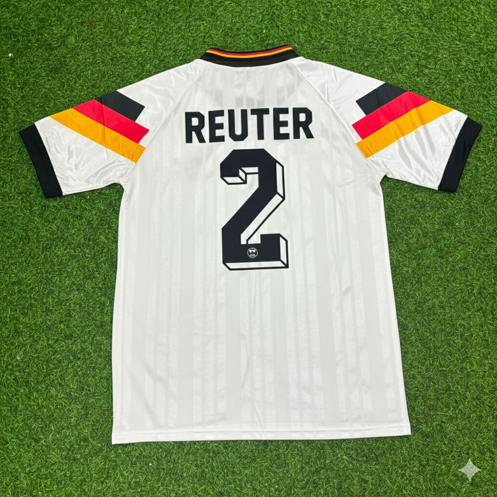 Stefan Reuter Germany 1992 Retro Football Jersey