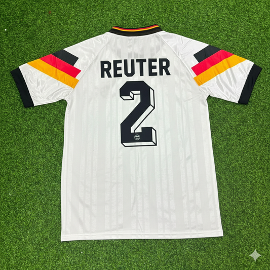 Stefan Reuter Germany 1992 Retro Football Jersey