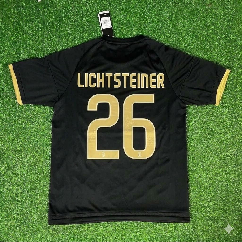 Stephan Lichtsteiner 26- Juventus Retro Black Kit Jersey Trikot Maglia Soccer Shirt