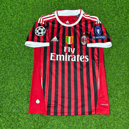 Stephen El Shaarawy #92 AC Milan 2011-2012 Home Retro Football Jersey