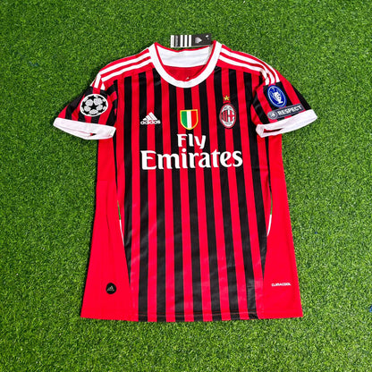 Stephen El Shaarawy 92 - AC Milan Home 2011/12 Retro Kit Jersey Maillot Trikot Soccer Shirt
