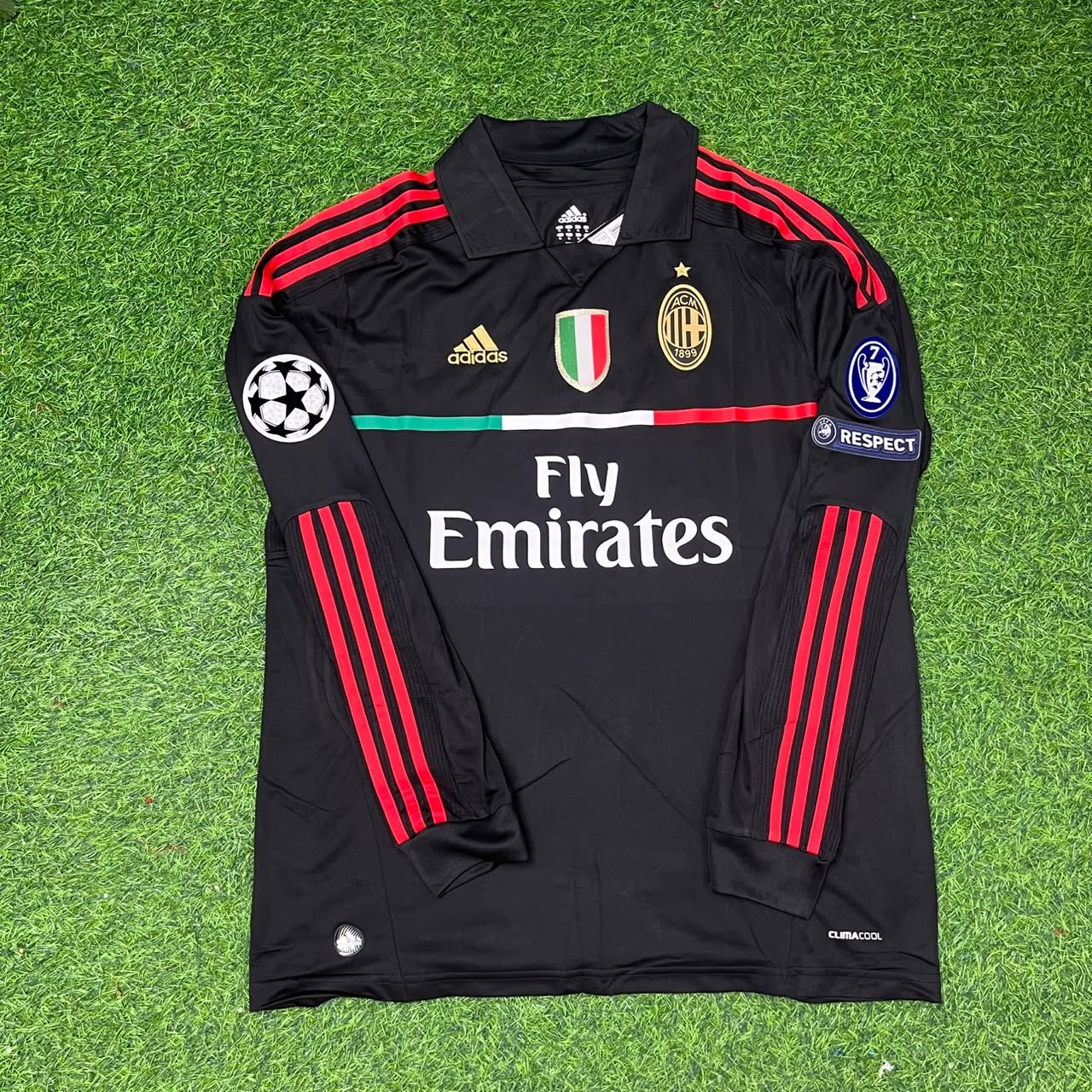 Stephen El Shaarawy AC Milan 2011/12 Red & Black Retro Football Jersey Kit