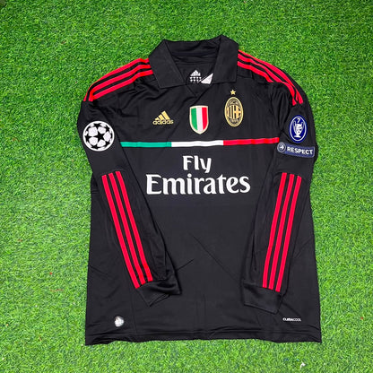 Stephen El Shaarawy AC Milan 2011/12 Red & Black Retro Football Jersey Kit
