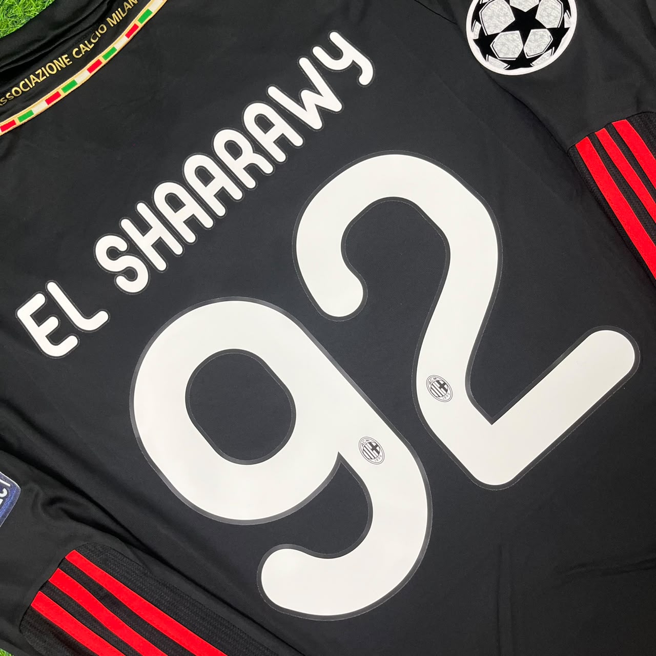 Stephen El Shaarawy AC Milan 2011/12 Red & Black Retro Football Jersey Kit