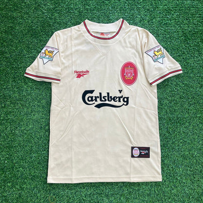 Steve McManaman Liverpool 1996 1997 Retro Away White Retro Jersey