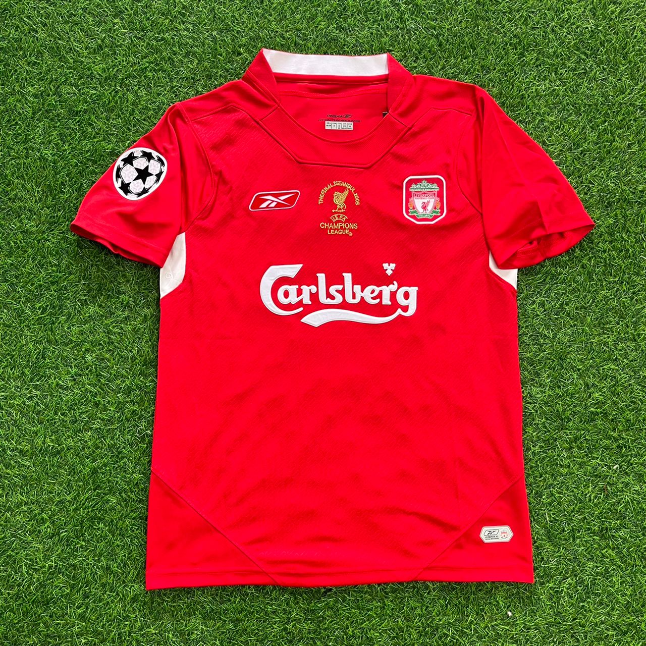 Steven Gerrard 8 – Liverpool 2005 Champions League Final Red Retro Jersey Trikot Soccer Shirt