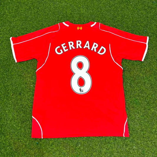 Steven Gerrard 8 - Liverpool 2014/15 Retro Heimtrikot Fußballtrikot