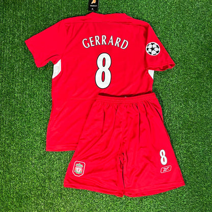 Steven Gerrard 8 – Liverpool 2005 Champions League Final Istanbul – Kids Kit Jersey for Children – | KinderTrikot | Maillot Enfant Personnalisable Soccer Shirt