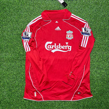 Steven Gerrard Liverpool 2007/2008 Red Retro Football Jersey