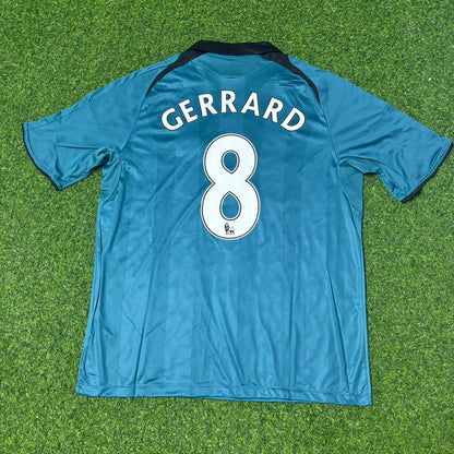 Steven Gerrard Liverpool 2008–2009 Green Retro Football Jersey Kit