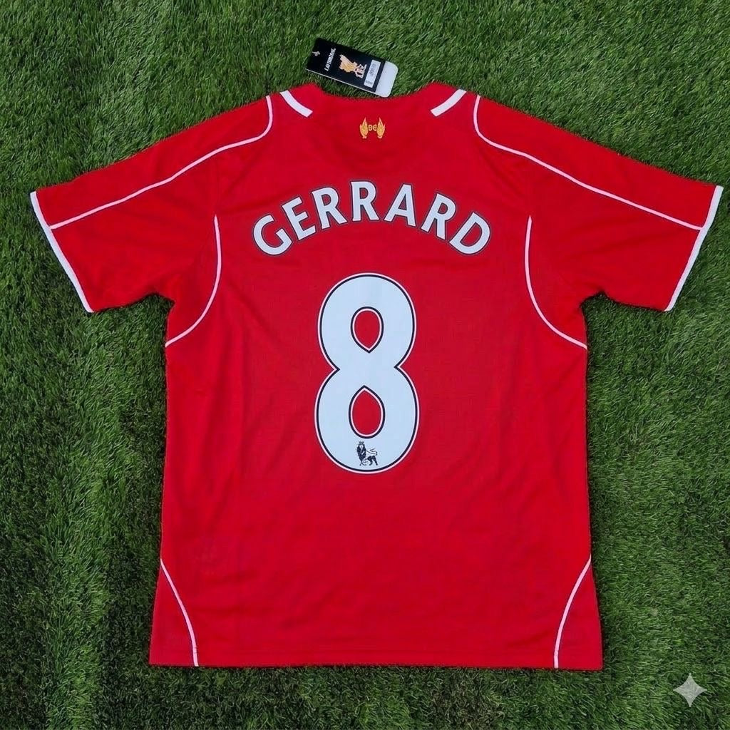 Steven Gerrard 8 - Liverpool 2014/15 Home Retro Kit Jersey Trikot Maillot Soccer Shirt