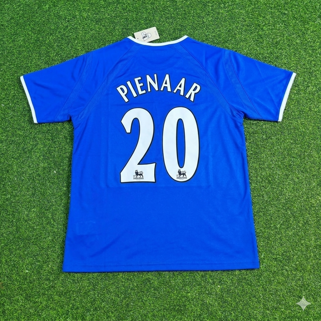 Steven Pienaar #20 Everton Fc Blue Retro Football Jersey