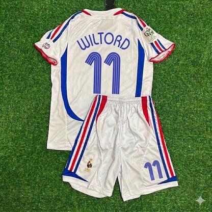 Sylvain Wiltord #11 France 2006 World Cup Retro Kids Kit – | KinderTrikot Maillot Enfant Soccer Shirt
