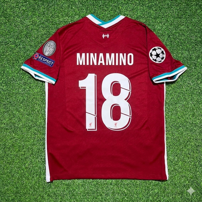 Takumi Minamino 18# Liverpool 2019 2020 Home Retro Football Jersey
