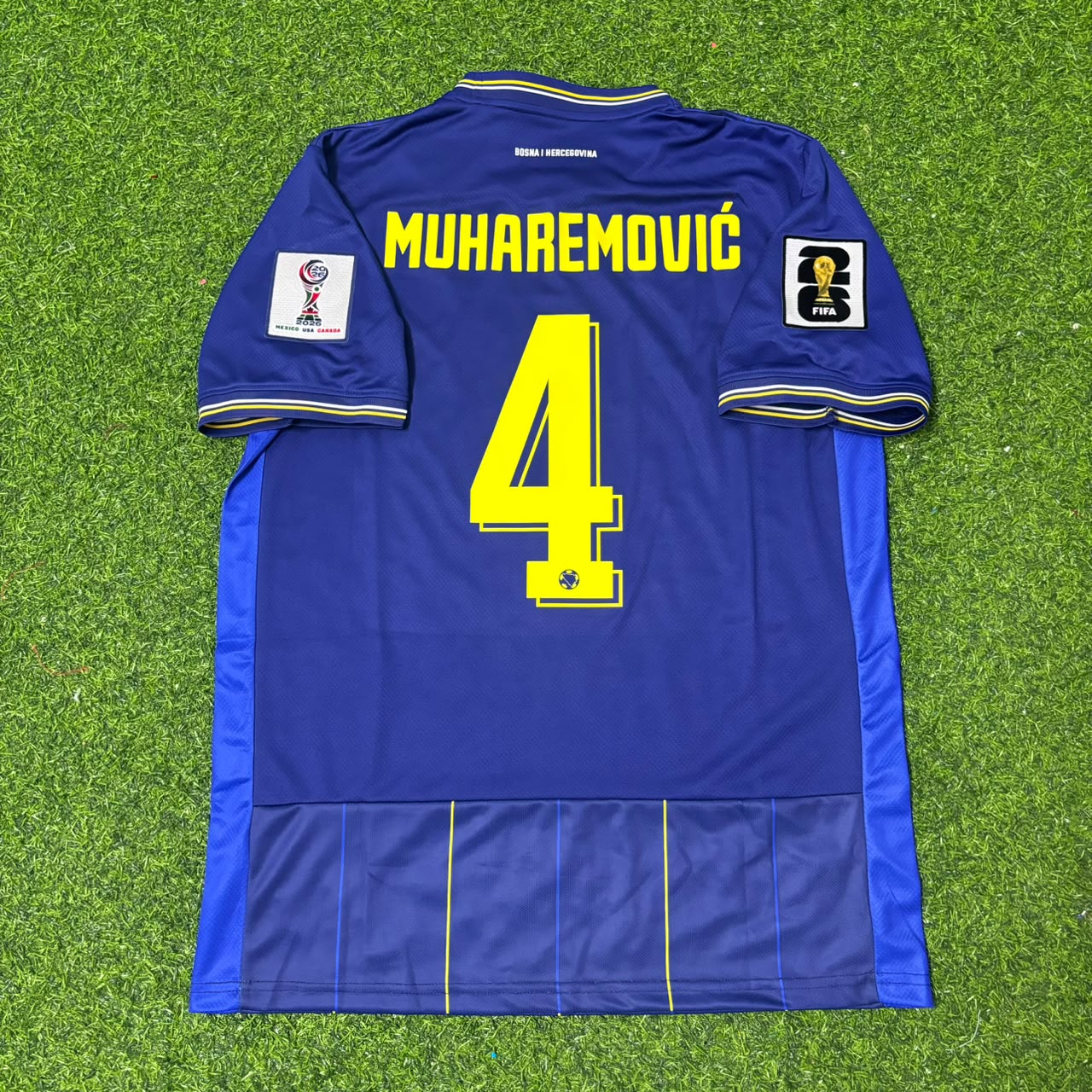 Tarik Muharemovic Bosnia and Herzegovina 2026 World Cup Blue Football Jersey