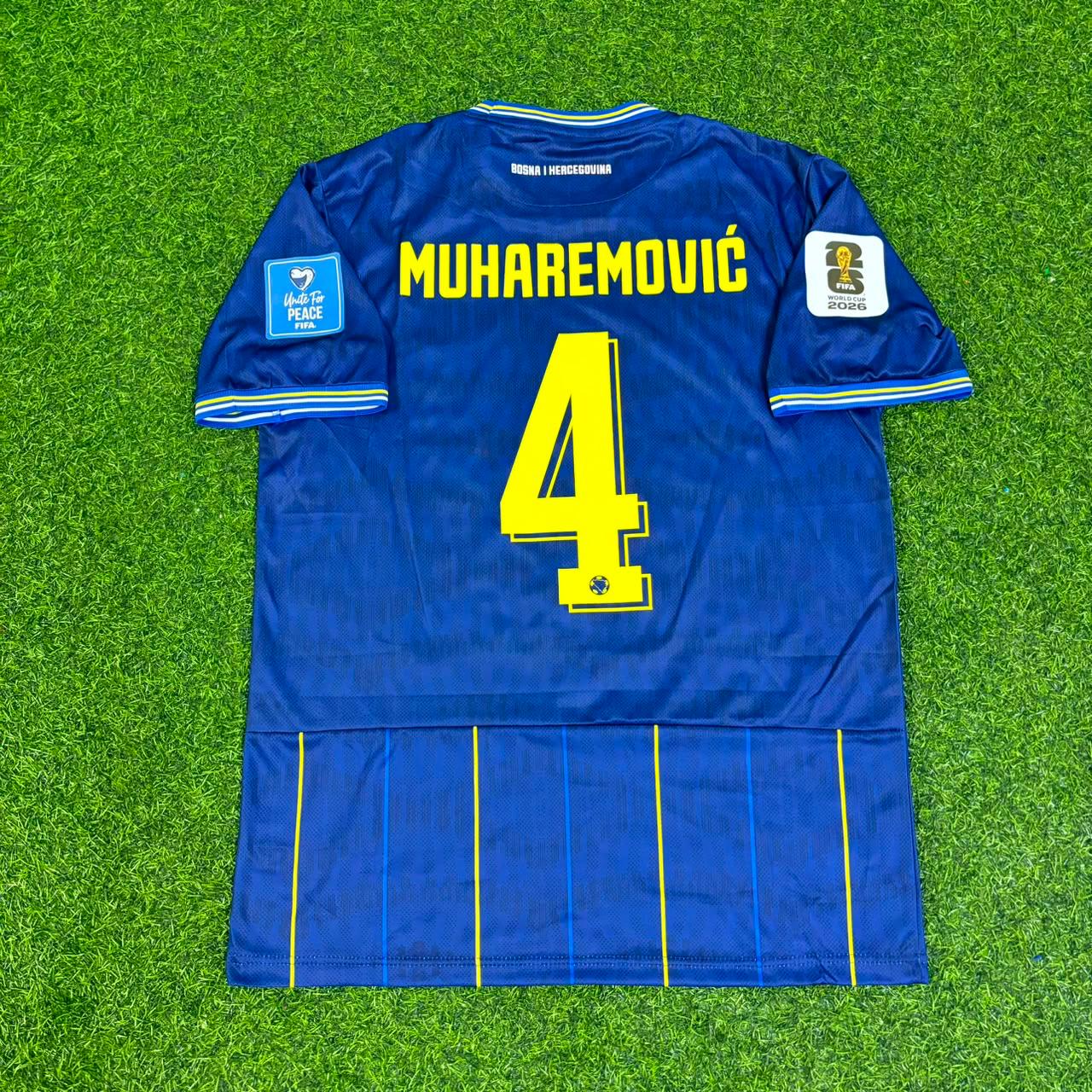 Tarik Muharemovic Bosnia and Herzegovina 2026 World Cup Blue Football Jersey