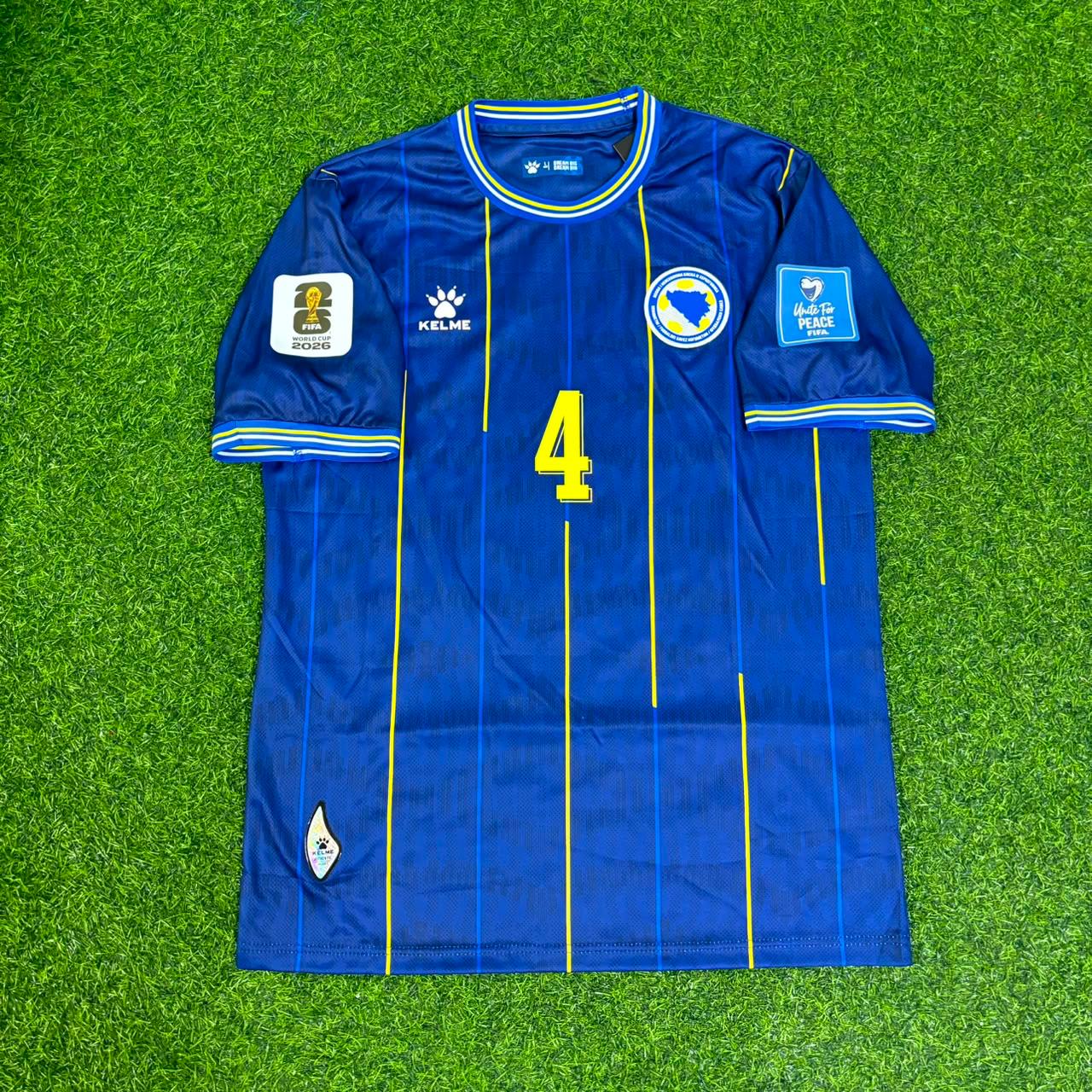 Tarik Muharemovic Bosnia and Herzegovina 2026 World Cup Blue Football Jersey