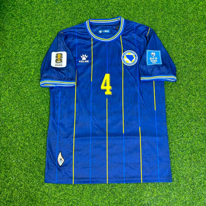 Tarik Muharemovic Bosnia and Herzegovina 2026 World Cup Blue Football Jersey