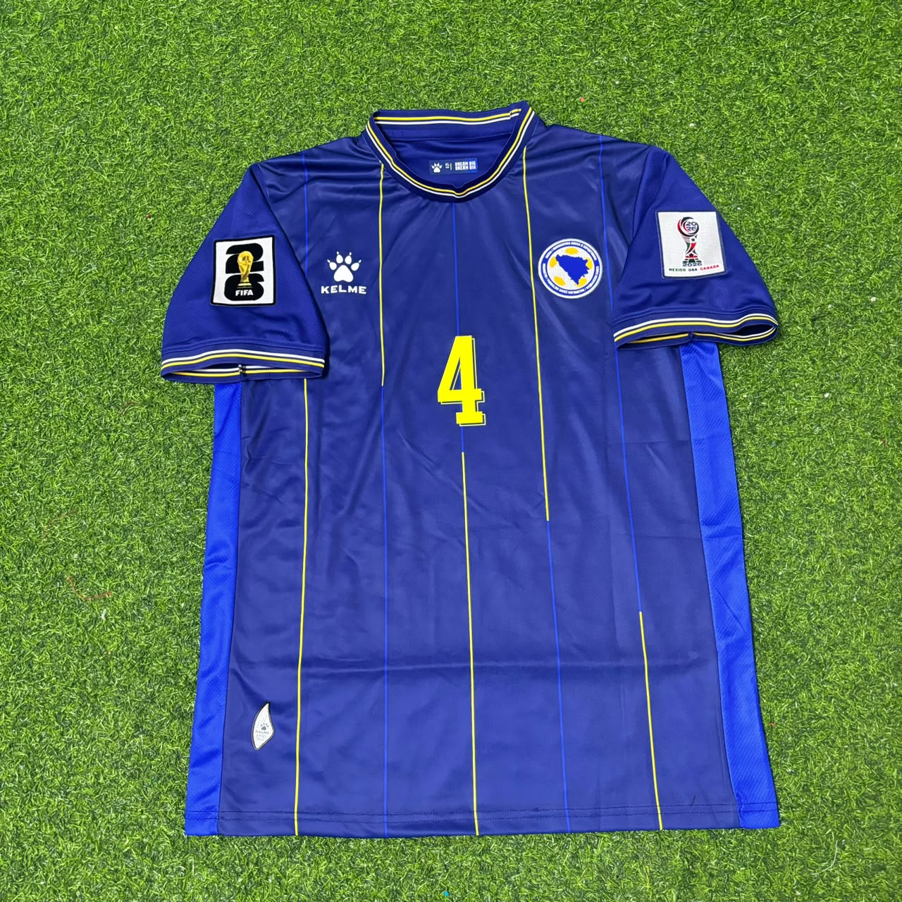 Tarik Muharemovic Bosnia and Herzegovina 2026 World Cup Blue Football Jersey