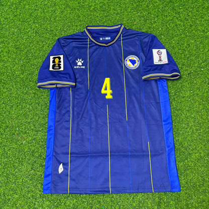 Tarik Muharemovic Bosnia and Herzegovina 2026 World Cup Blue Football Jersey