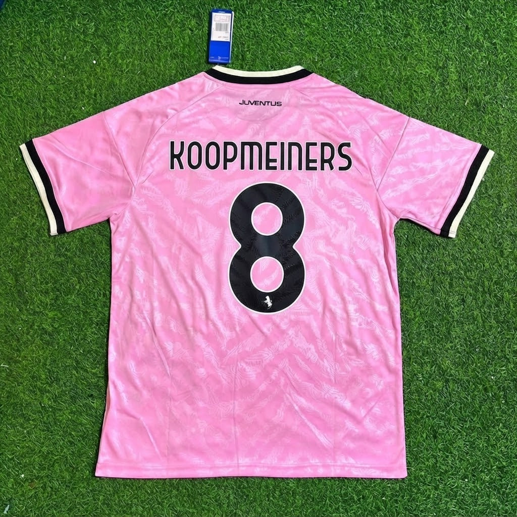 Teun Koopmeiners #8 Juventus 2026/2027 New Season Away Pink Football Jersey