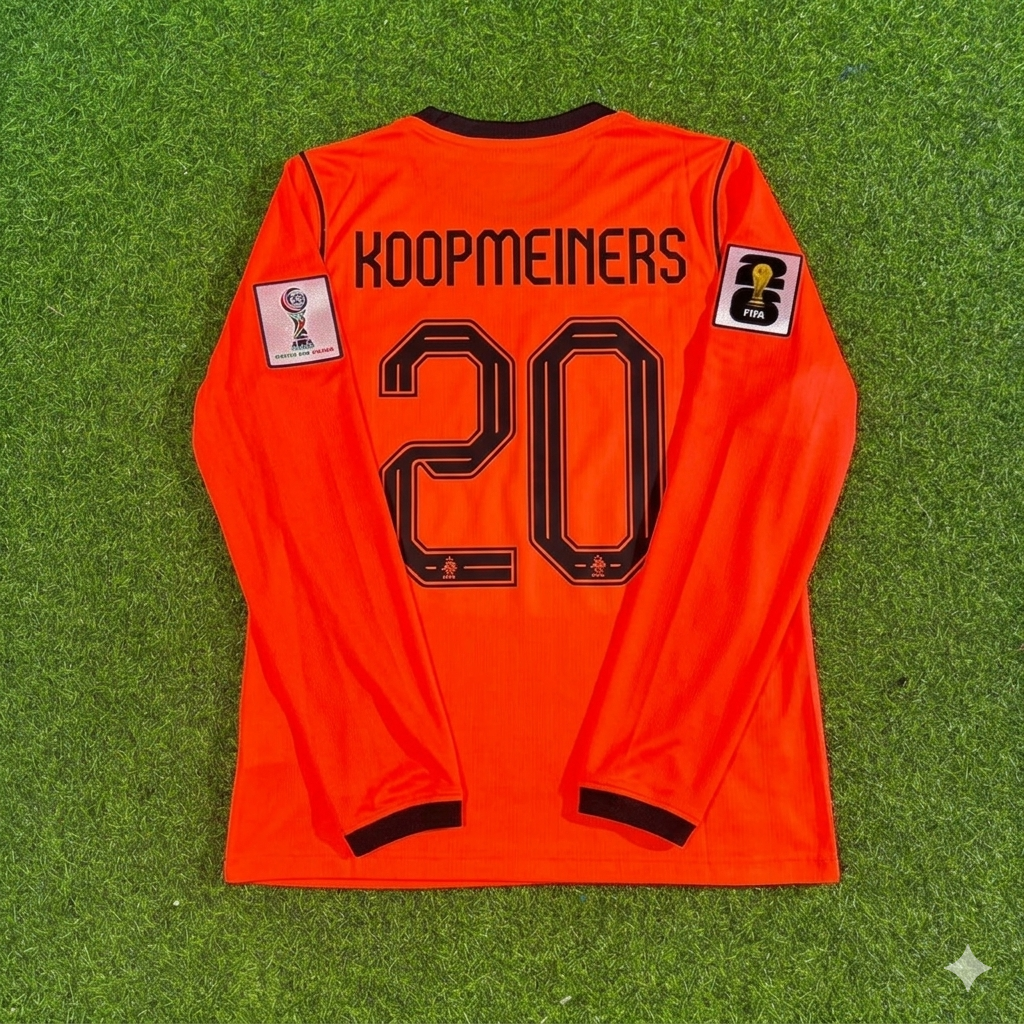 Teun Koopmeiners #20 Netherlands 2026 World Cup Home Long Sleeve Football Jersey
