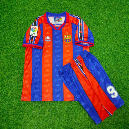 The Phenomenon Ronaldo Nazário R9 Barcelona 1996/1997 Kids Retro Football Jersey