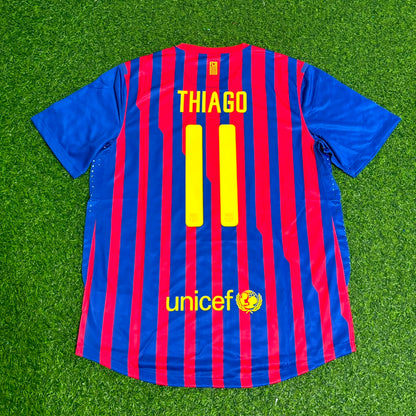 Thiago Alcantara Barcelona 2011/2012 Retro Home Football Jersey