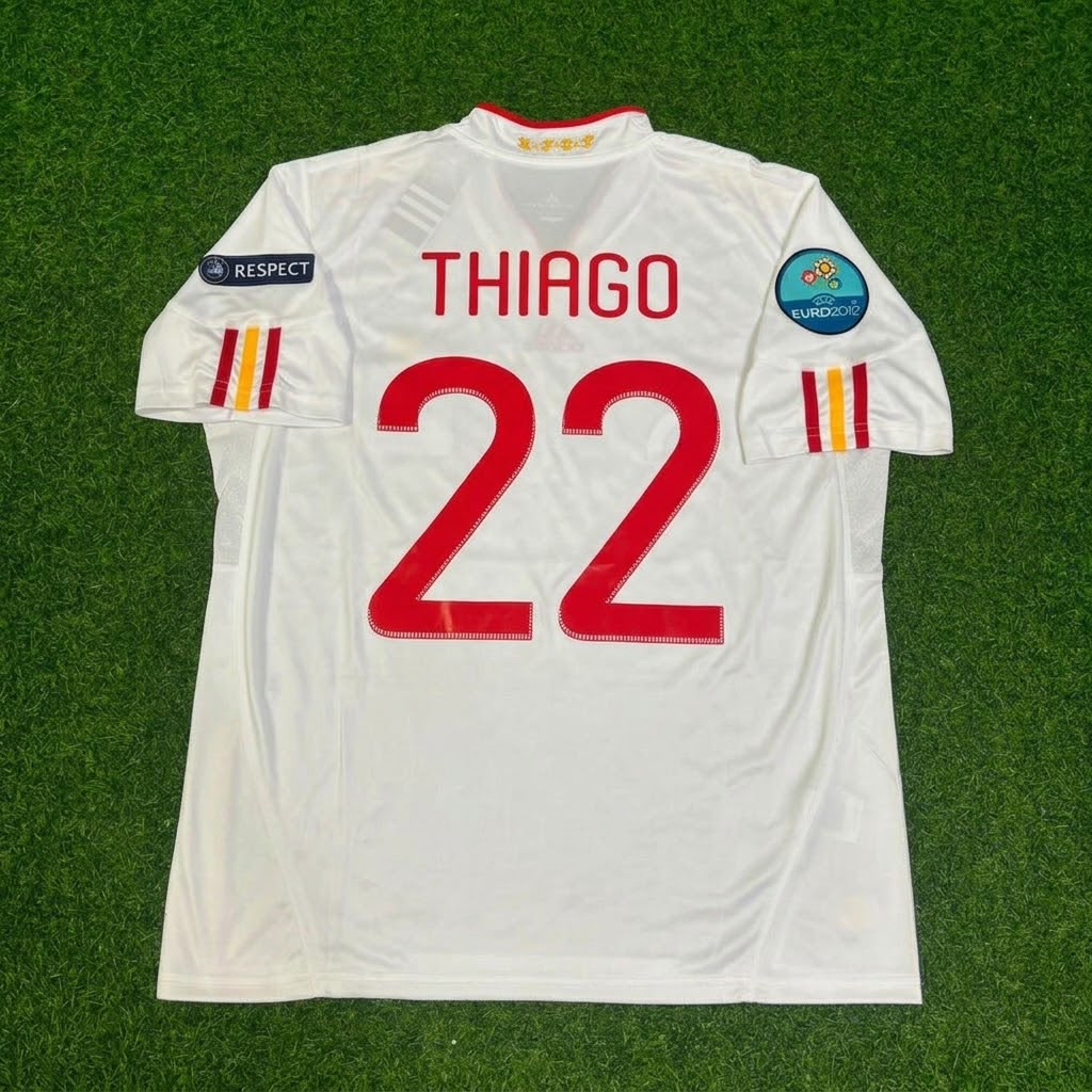 Thiago Alcantara Spain EURO 2012 Final Retro Football Jersey Kit