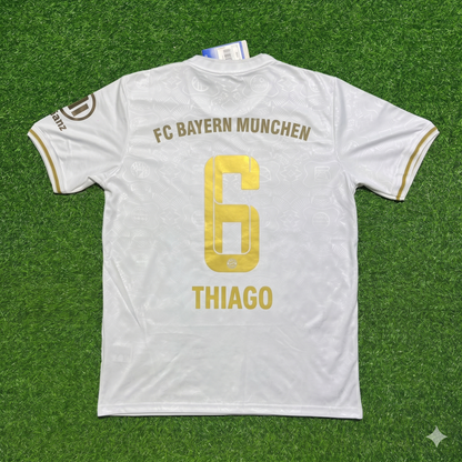 Thiago Alcantara #6 Bayern München 125 Years Anniversary Special-Edition White Jersey