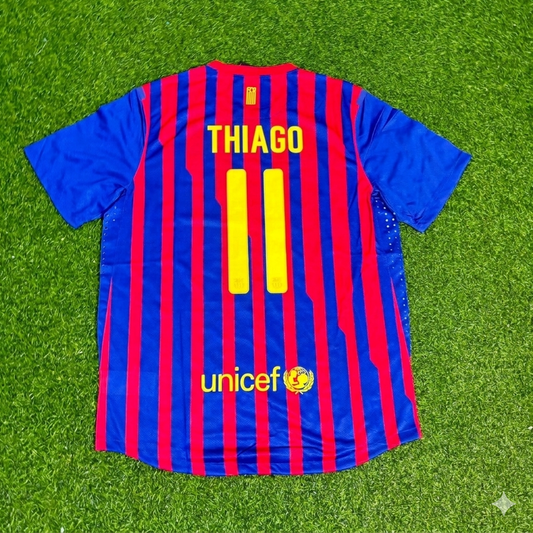 Thiago Alcantara Barcelona 2011/2012 Retro Home Football Jersey