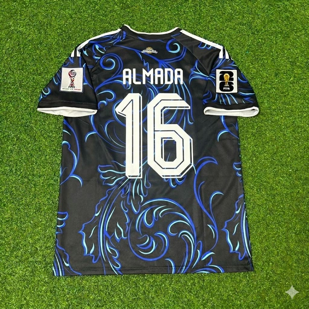Thiago Almada #16 Argentina 2026 World Cup New Season Football Jersey Kit