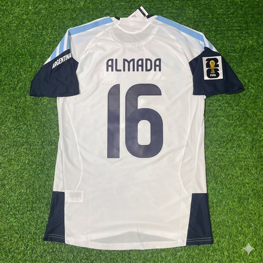 Thiago Almada Argentina 2026 World Cup White Player Version New Season Football Jersey Kit