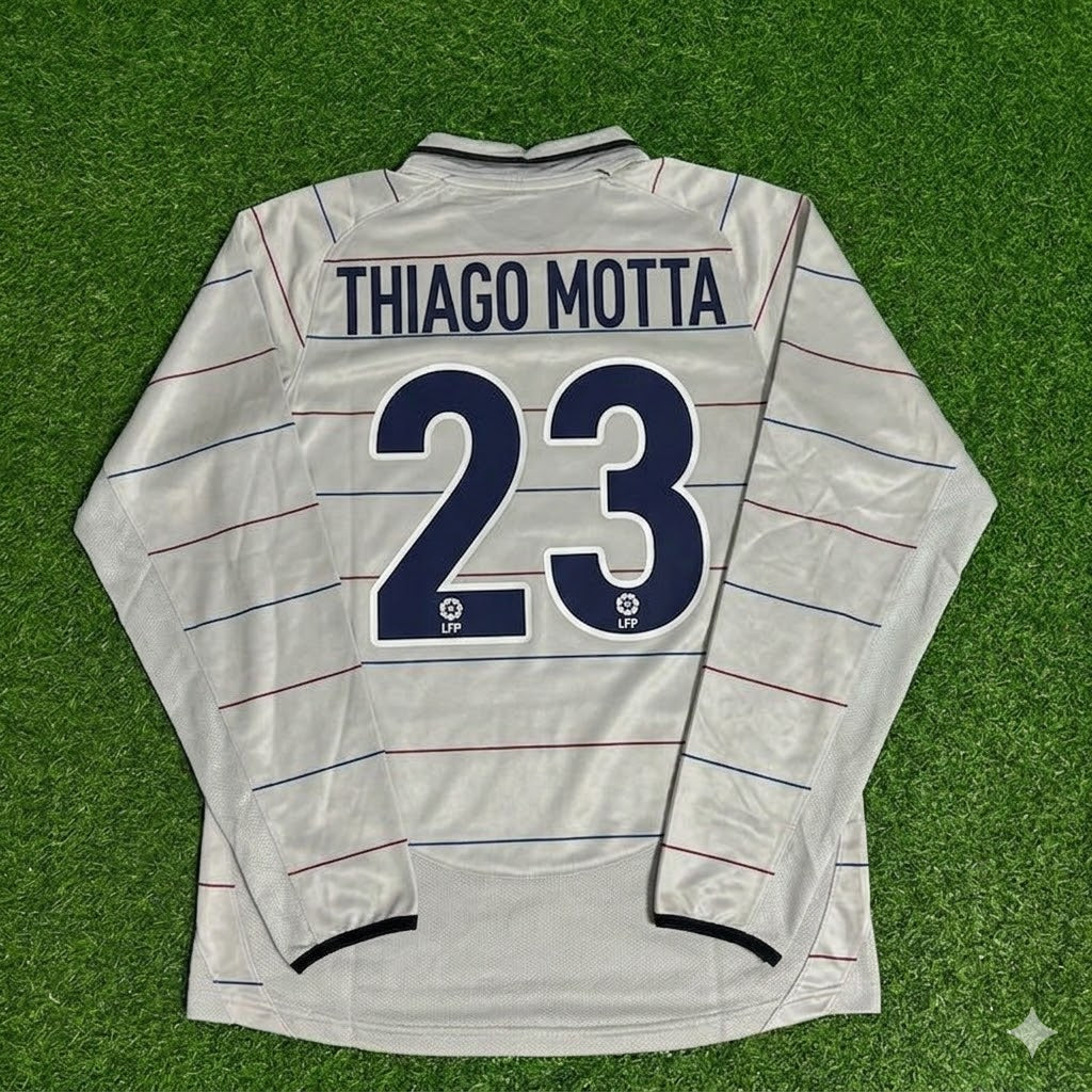 Thiago Motta #23 Barcelona 2003 2004 Away Long Sleeve Retro Football Jersey Kit