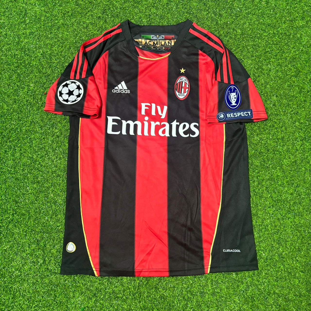 Thiago Silva #33 AC Milan 2010-2011 Home Retro Football Jersey