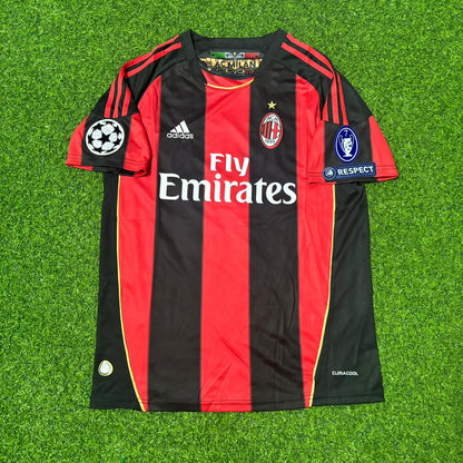 Thiago Silva #33 AC Milan 2010-2011 Home Retro Football Jersey