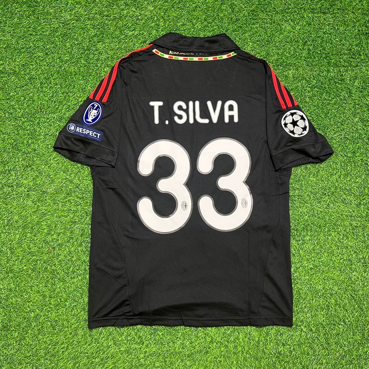 Thiago Silva 33 - Milan Third Kit 2011/12 Retro Kit Jersey Maillot Trikot Soccer Shirt