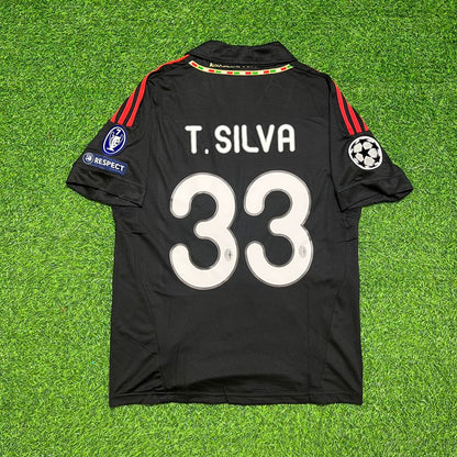 Thiago Silva 33 - Milan Third Kit 2011/12 Retro Kit Jersey Maillot Trikot Soccer Shirt