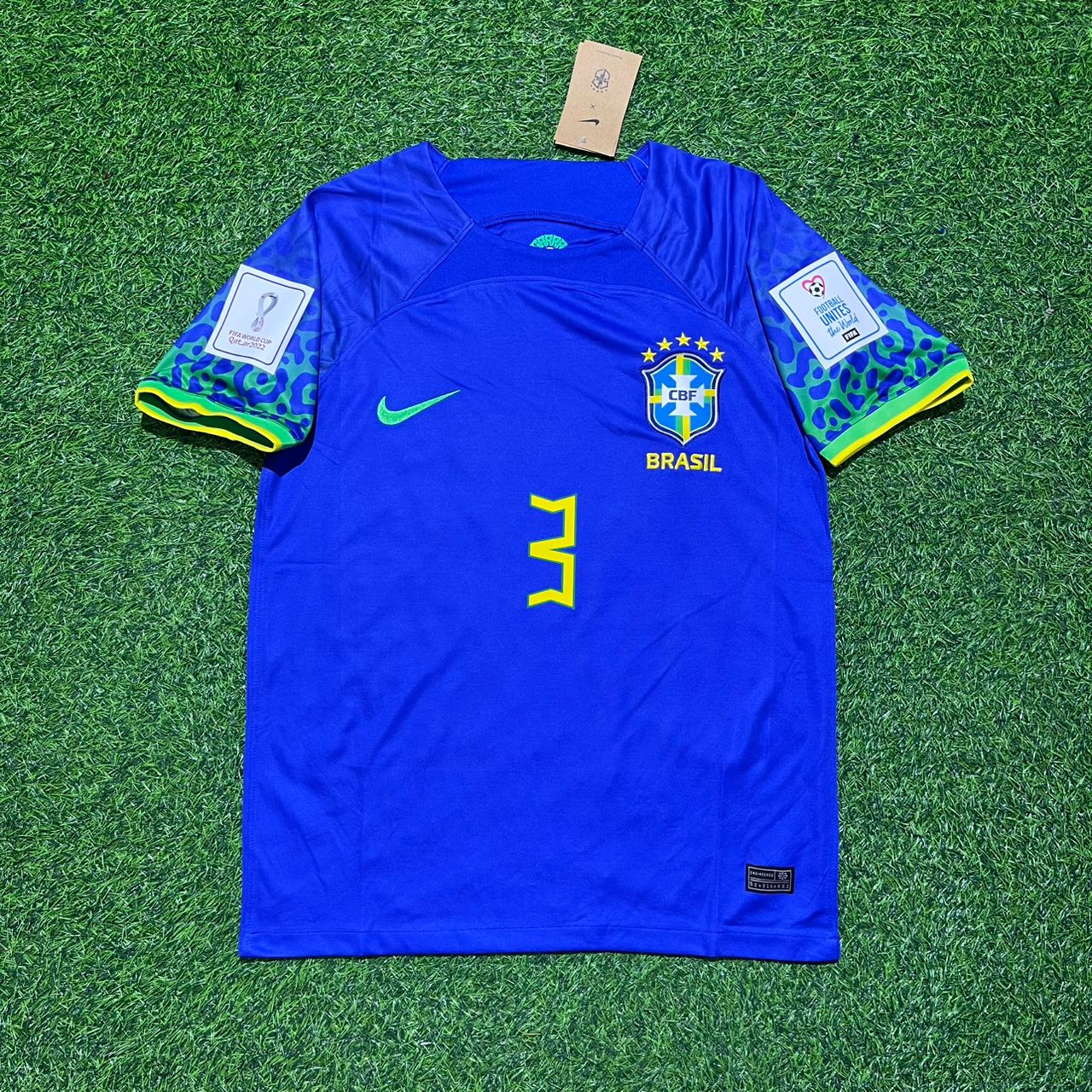 Thiago Silva Brazil 2022 World Cup Retro Football Jersey