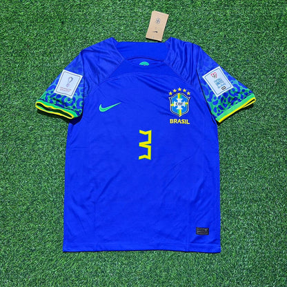Thiago Silva Brazil 2022 World Cup Retro Football Jersey