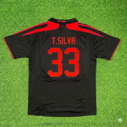 Thiago Silva AC Milan Black Retro Third Football Jersey