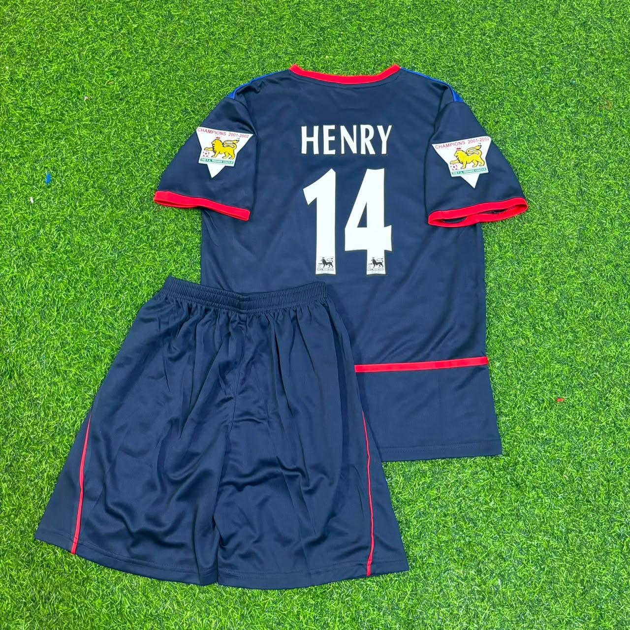 Thierry Henry 14 - Arsenal 2002/2004 KIDS Retro Kit Jersey Trikot Maillot Soccer Shirt