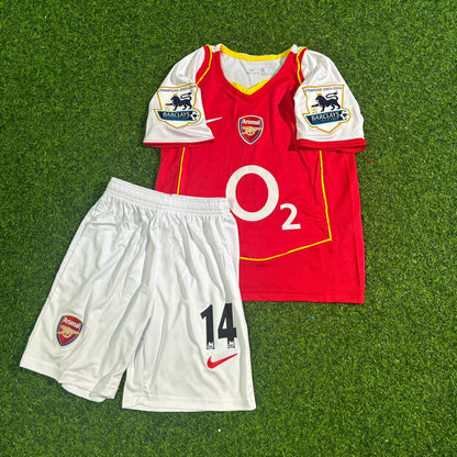 Thierry Henry Arsenal 2004-2005 Home Kids Football Jersey Kit