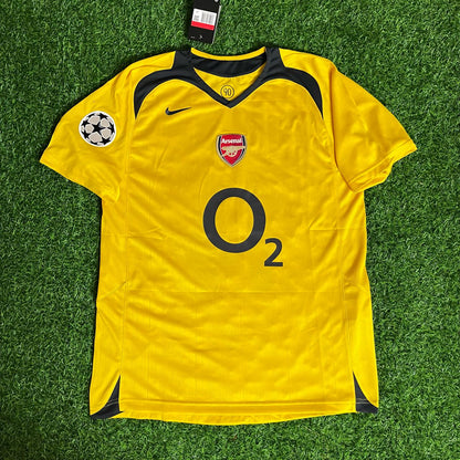 Thierry Henry 14 - Arsenal 2005/06 Yellow Retro Kit Jersey Trikot Maillot Maglia