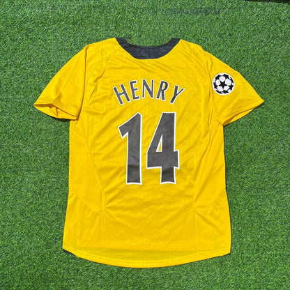 Thierry Henry 14 - Arsenal 2005/06 Yellow Retro Kit Jersey Trikot Maillot Maglia