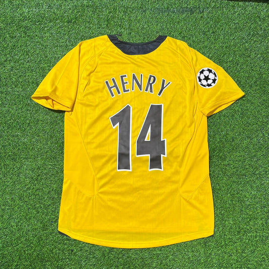 Thierry Henry 14 - Arsenal 2005/06 Yellow Retro Kit Jersey Trikot Maillot Maglia