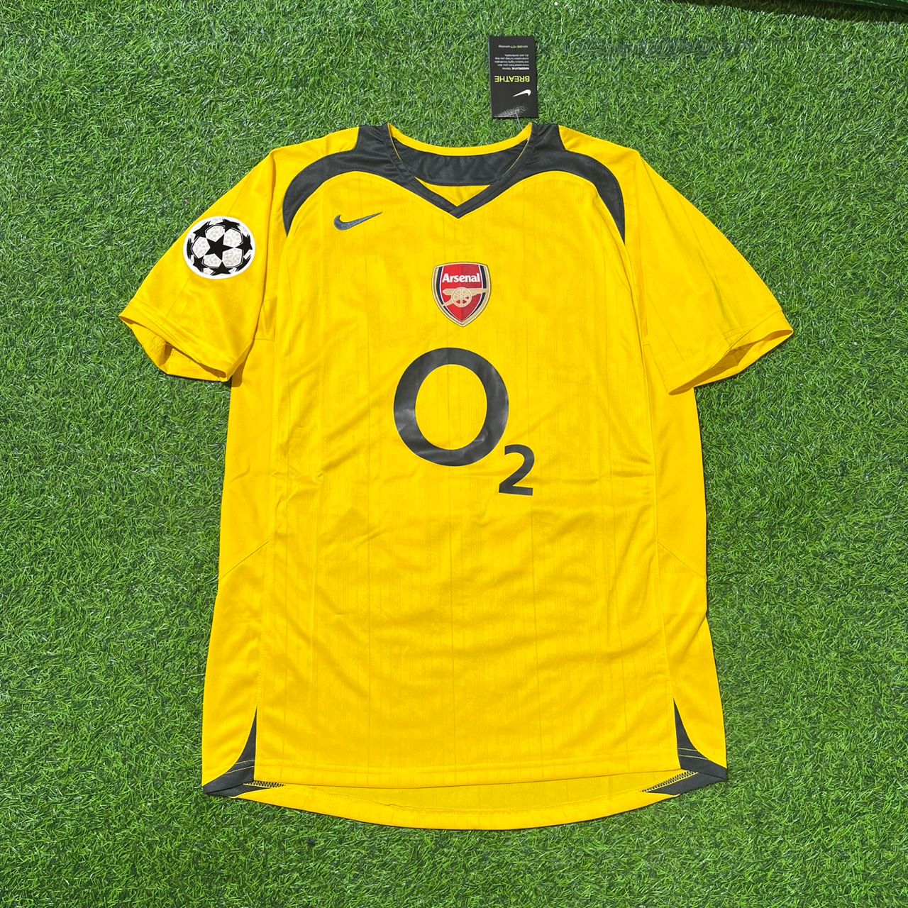 Thierry Henry 14 - Arsenal 2005/06 Yellow Retro Kit Jersey Trikot Maillot Maglia