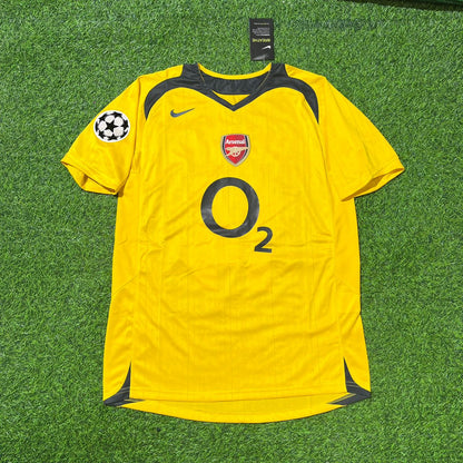 Thierry Henry 14 - Arsenal 2005/06 Yellow Retro Kit Jersey Trikot Maillot Maglia