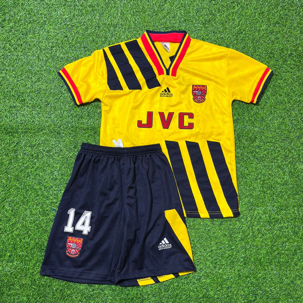 Thierry Henry Arsenal Yellow Kids Retro Football Jersey Kit